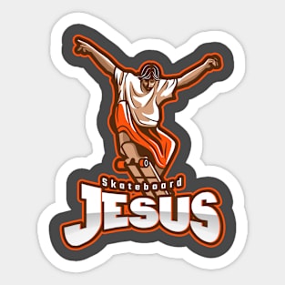 Skateboard Jesus Skateboarding Sticker